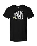 Mokarran black diving t-shirt for men Be wild and free