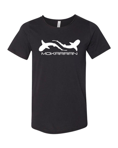 Tee shirt plongée requin col brut pour homme noir