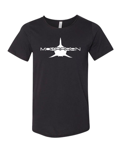 tee shirt plongée noir requin marteau col brut pour homme