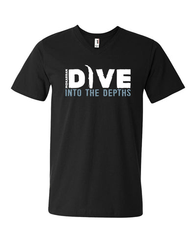 Tee shirt plongée col v homme cachalot noir