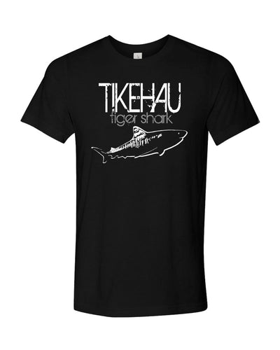 Tee shirt plongée requin tigre Tikehau Polynésie noir
