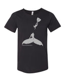 Men's black humpback whale t-shirt