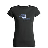 Diving t-shirt with round neck for woman just keep diving black