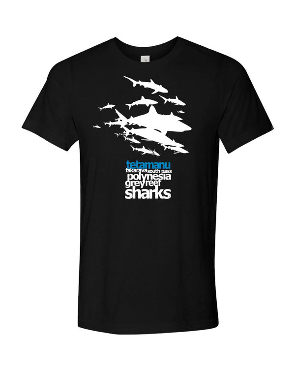 Tee shirts plongée noir requin Fakarava