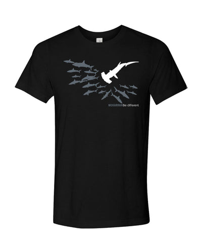 Tee shirt plongée requin marteau Be different noir