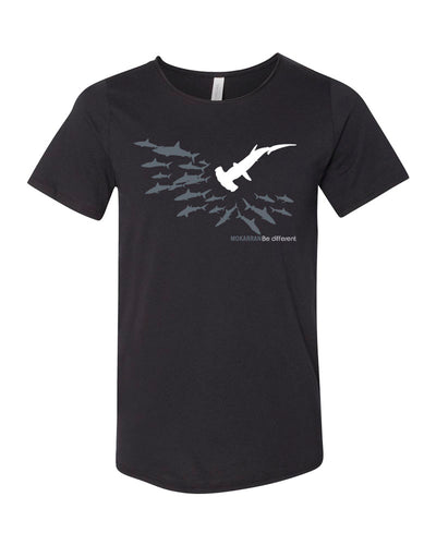 Tee shirt requin noir pour homme 