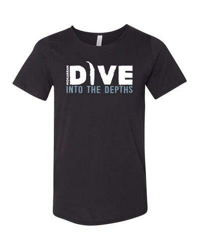 Tee shirt cachalot noir col brut pour homme