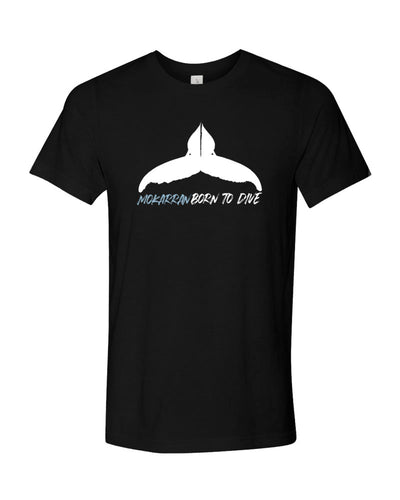 Tee shirt plongée noir Mokarran pour homme baleine à bosse