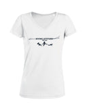 Woman V-neck "Red Sea Sharks"