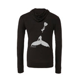 Humpback whale and charcoal diver women's zip and hooded sweatshirts