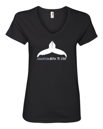 T-shirt col V Born to Dive