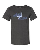 Dark gray just keep diving shirt with raw collar for men