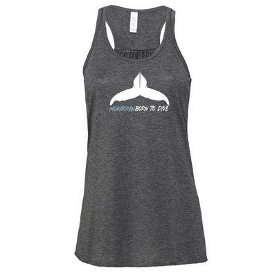 Dos nageur plongée femme baleine à bosse gris