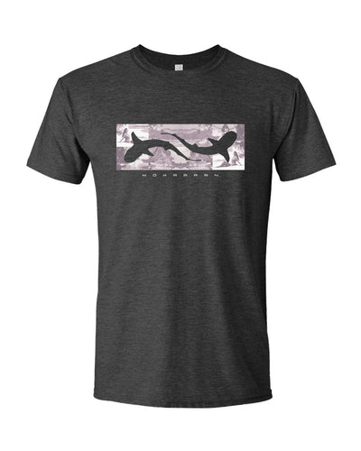 T-SHIRT gris REQUIN & tahiti