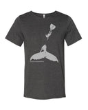 Men's dark gray humpback whale t-shirt