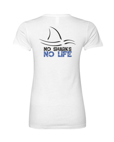 T-shirt femme col rond Shark mission France
