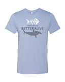 Tee shirts plongée requin marteau bleu chiné