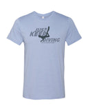 Heather blue diving t-shirts for men