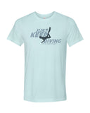 Ice blue diving t-shirts for men