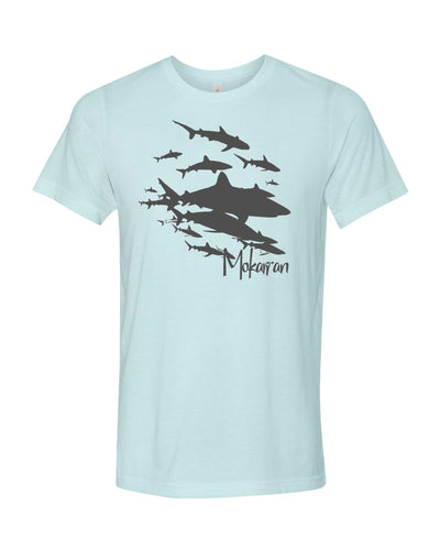 Tee shirts plongée mur de requin bleu glacé