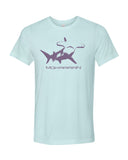 tee shirt plongée requin mokarran bleu glacé