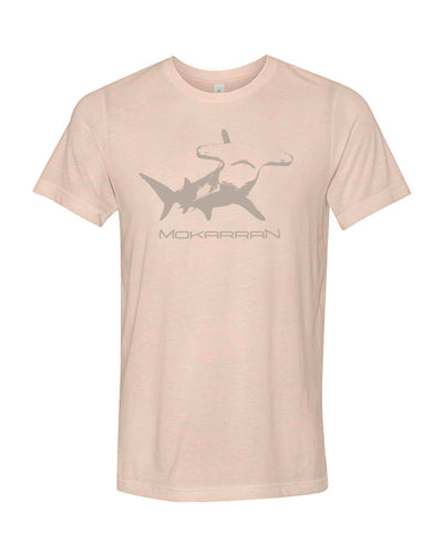 tee shirt plongée requin mokarran couleur pêche