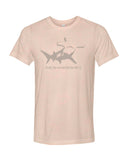 Mokarran shark diving t-shirt peach color