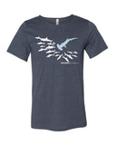 Men's navy shark t-shirt