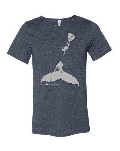 Tee shirt baleine à bosse navy pour homme 