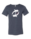 navy diving t-shirt whale shark raw collar for man