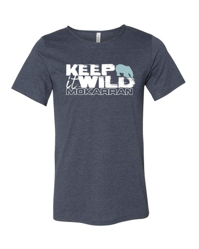 Tee shirt ours polaire bleu marine col brut pour homme