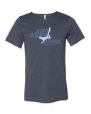 Diving t-shirt just keep diving navy blue raw collar for men