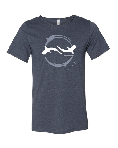 tee shirt plongée navy requin col brut pour homme