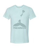 tee shirt plongée baleine à bosse apnéiste Fakarava - bleu