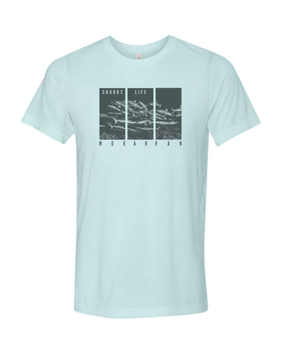 T-SHIRT BLEU CIEL REQUIN