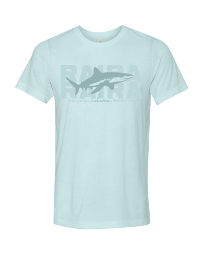 t-shirt bleu glacé requin gris