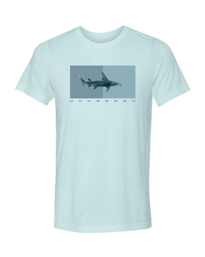 T-SHIRT BLEU CIEL REQUIN