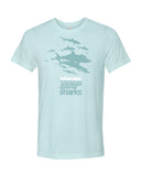 Tee shirts plongée bleu glacé requin Fakarava