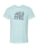Tee shirt plongée bleu Mokarran pour homme Be wild and free