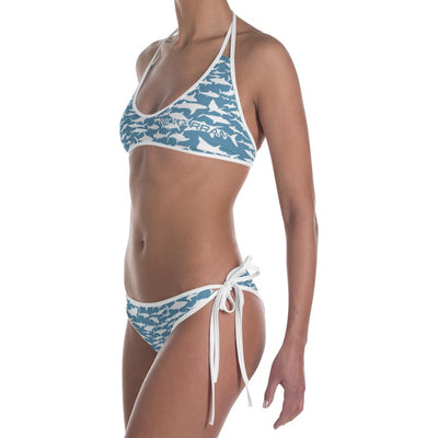 maillot de bain shark mokarran coté droit bleu