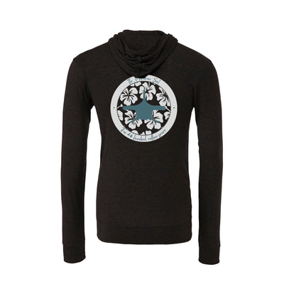 Sweat shirts à zip et capuche plongée femme grand requin marteau charbon