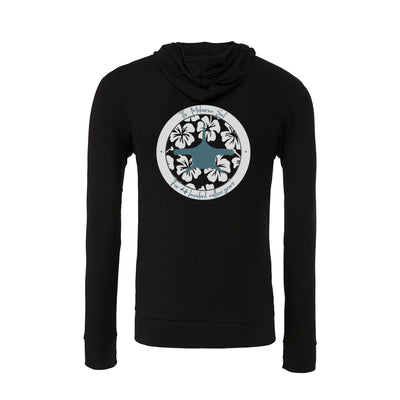 Sweat shirts à zip et capuche plongée femme grand requin marteau  noir