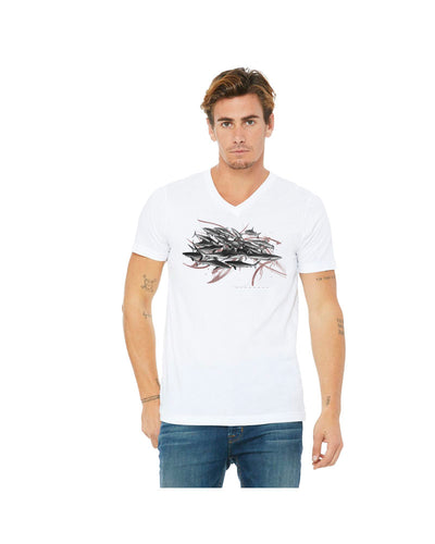 T-shirt col V Cluster