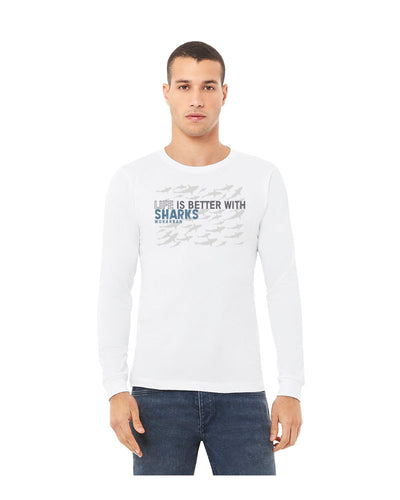 T-shirt manches longues Life is Better With Sharks