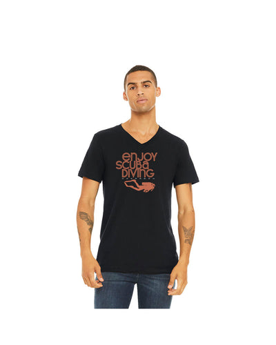 T-shirt col V Enjoy Scuba Diving
