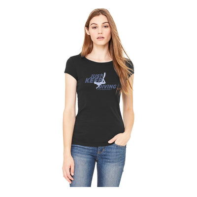 T-shirt col large Just Keep Diving