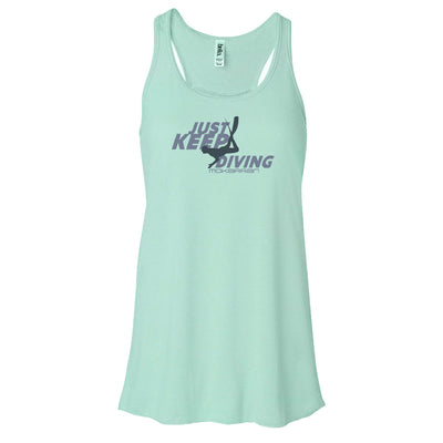 Dos nageur plongée femme just keep diving mint