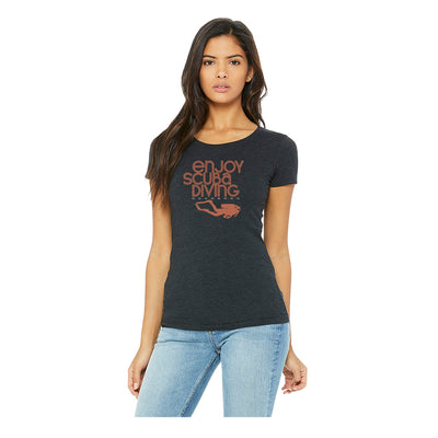 T-shirt col large Enjoy Scuba Diving