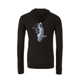 Women's shark and charcoal diver zip and hooded sweatshirts