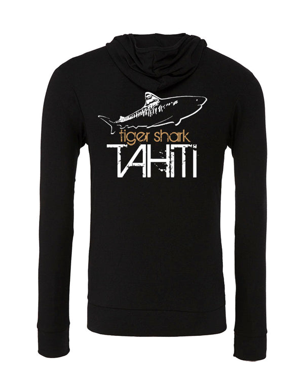 Sweat shirts plongée requin tigre  Tahiti noir